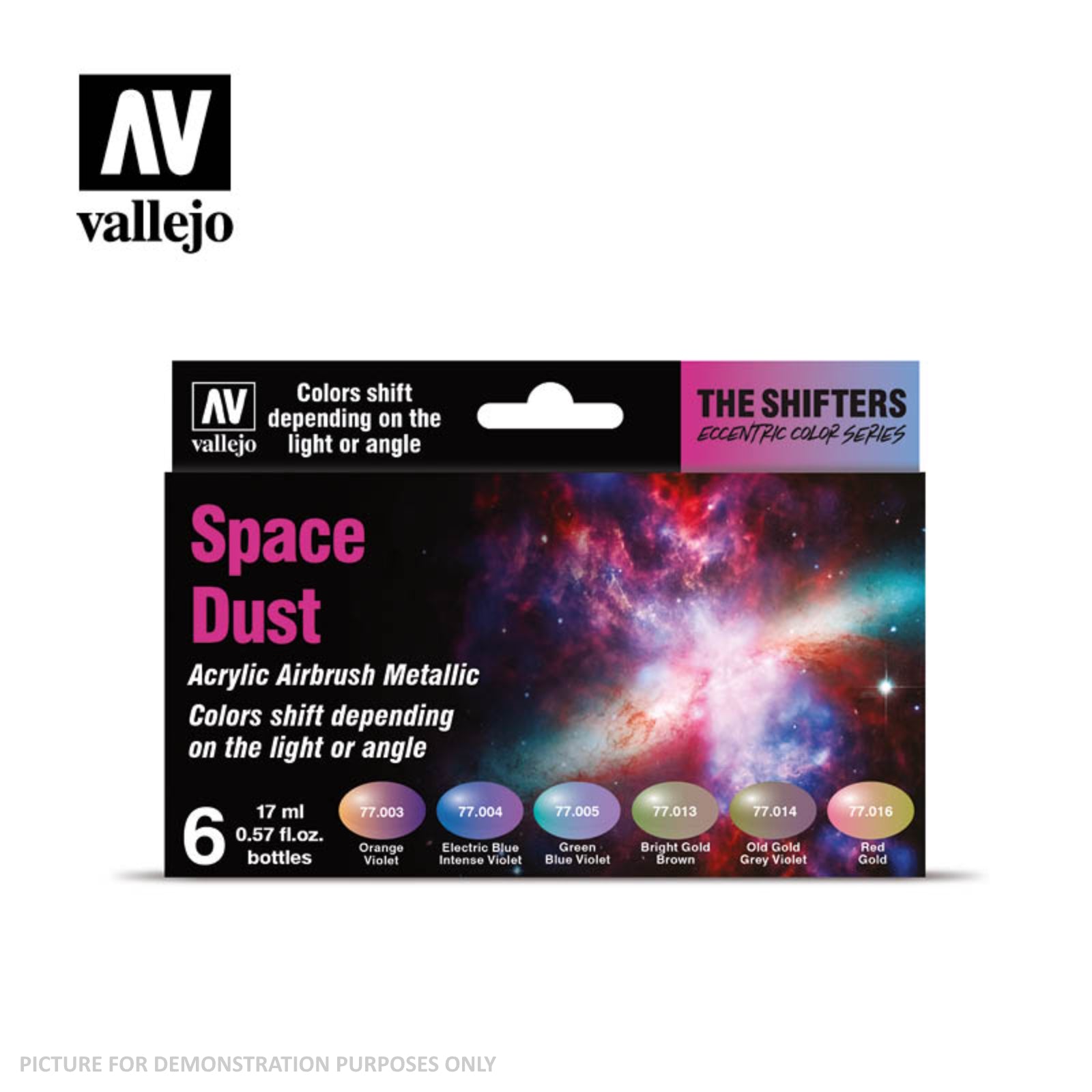 Vallejo Eccentric - The Shifters Space Dust (6 Colour Set) Acrylic Airbrush Paint